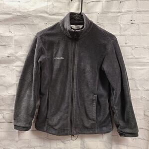 Columbia Mens M Fleece Jacket Normcore Workwear Gorpcore Brown Full Zip